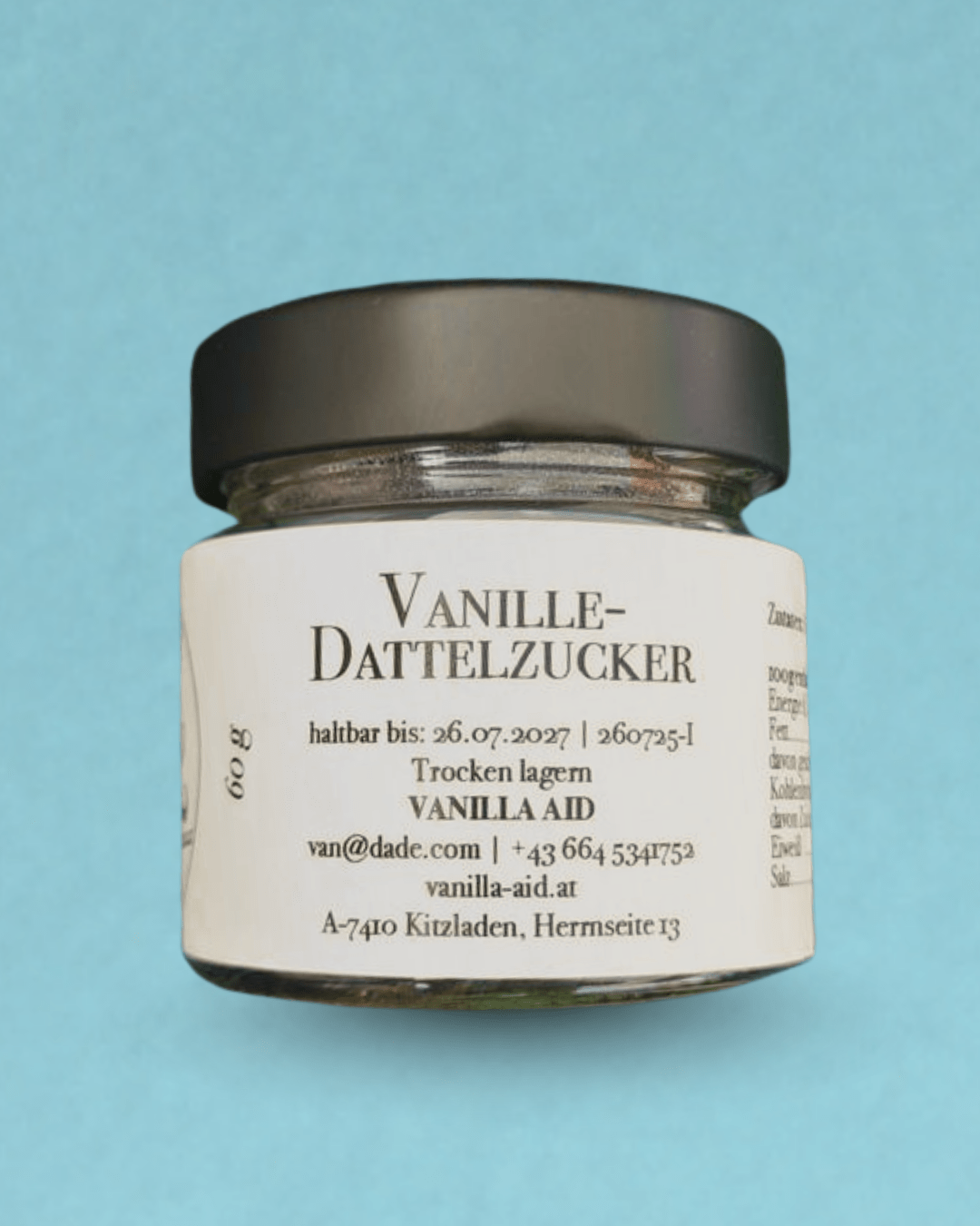 Vanille Dattelzucker - DATTELBAER